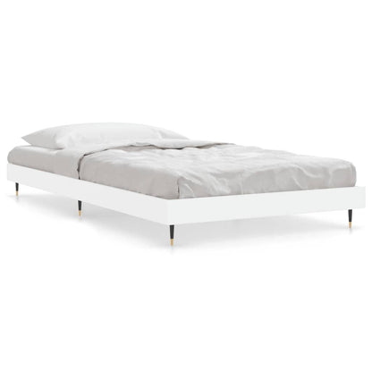 Bedframe Bewerkt Hout Wit 90 x 200 cm