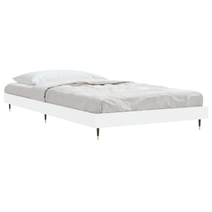 Bedframe Bewerkt Hout Wit 90 x 200 cm