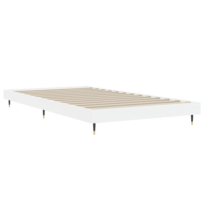 Bedframe Bewerkt Hout Wit 90 x 200 cm