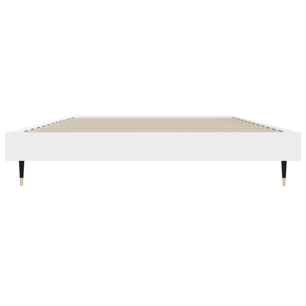 Bedframe Bewerkt Hout Wit 90 x 200 cm