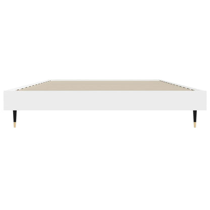 Bedframe Bewerkt Hout Wit 90 x 200 cm