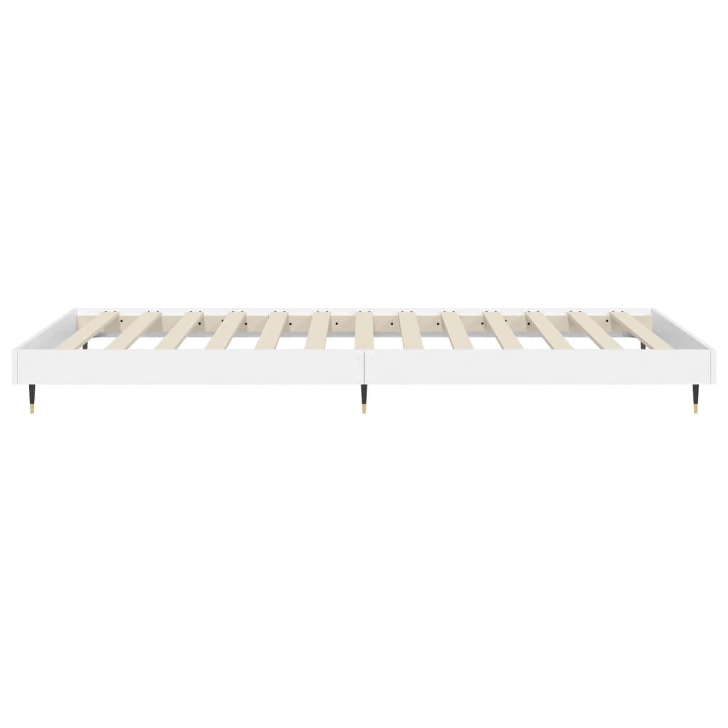 Bedframe Bewerkt Hout Wit 90 x 200 cm