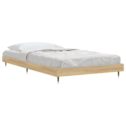 Bedframe Bewerkt Hout Kleurig Sonoma Eiken 90 x 200 cm