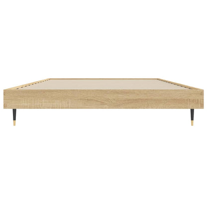 Bedframe Bewerkt Hout Kleurig Sonoma Eiken 90 x 200 cm