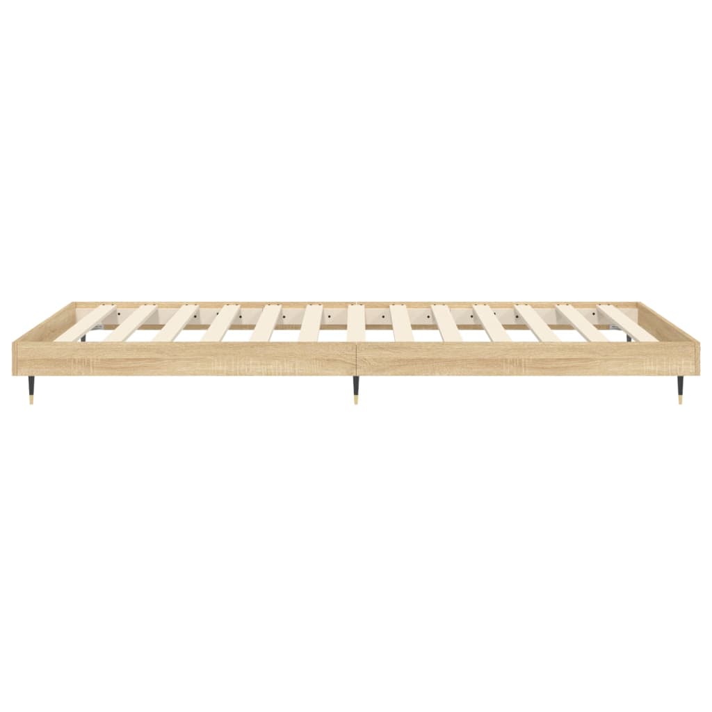 Bedframe Bewerkt Hout Kleurig Sonoma Eiken 90 x 200 cm