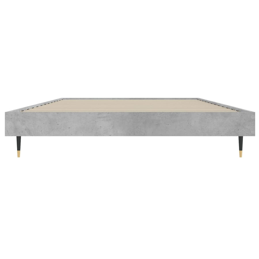 Bedframe Bewerkt Hout Betongrijs 90 x 200 cm