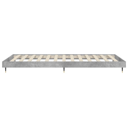Bedframe Bewerkt Hout Betongrijs 90 x 200 cm