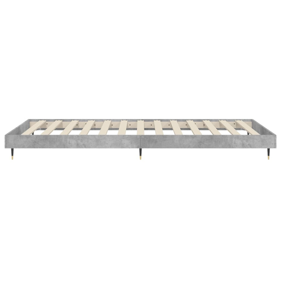 Bedframe Bewerkt Hout Betongrijs 90 x 200 cm