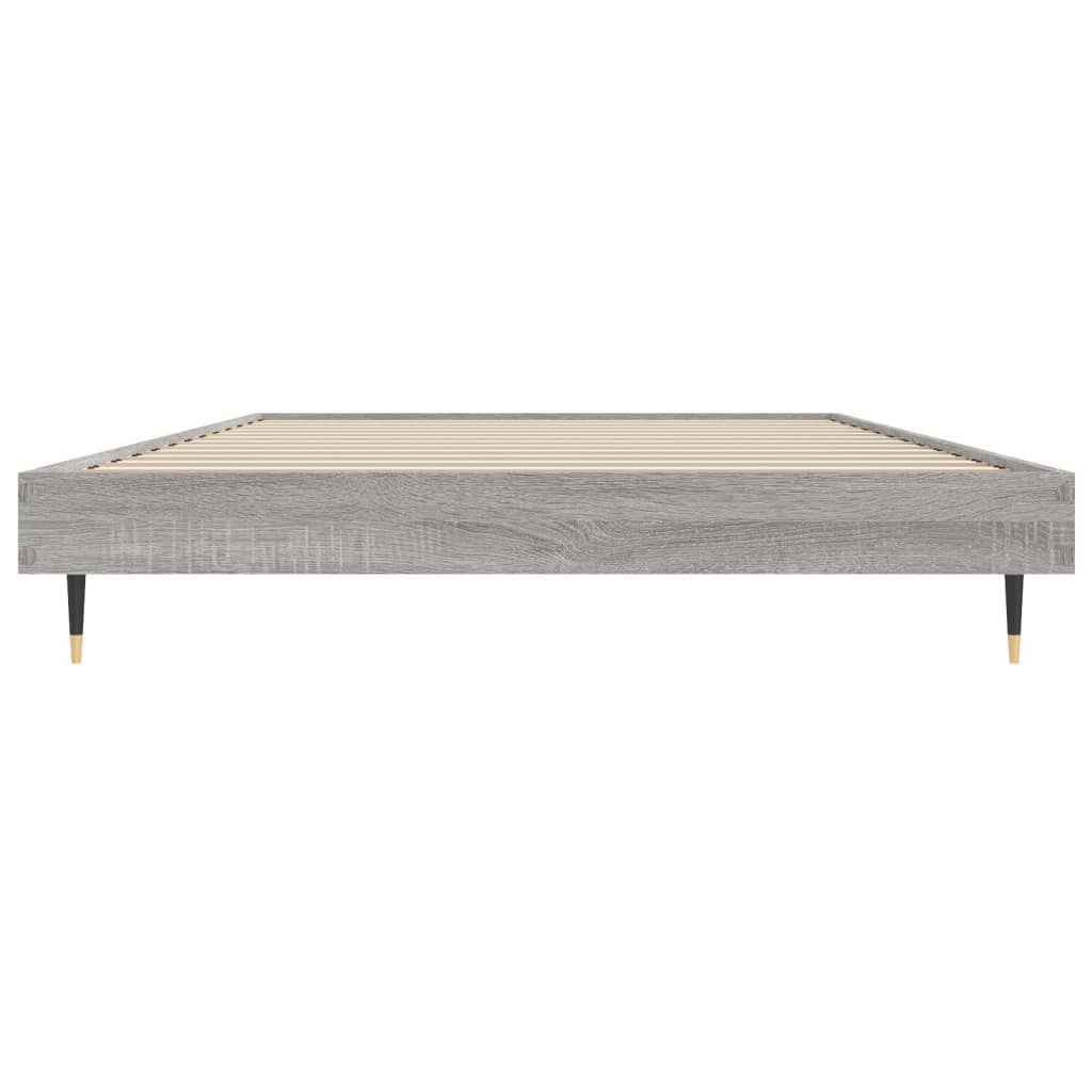 Bedframe Bewerkt Hout Eikenkleurig Grijs Sonoma 90 x 200 cm