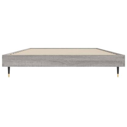 Bedframe Bewerkt Hout Eikenkleurig Grijs Sonoma 90 x 200 cm