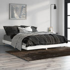 Bedframe 140x190 cm bewerkt hout hoogglans wit