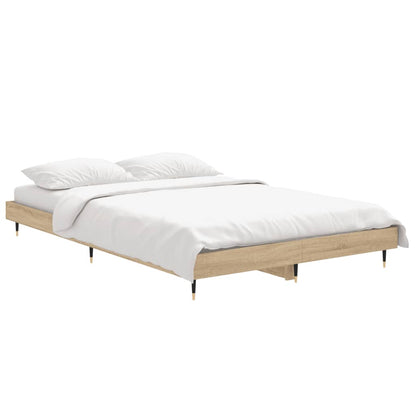Bedframe Bewerkt Hout Kleurig Sonoma Eiken 120 x 190 cm
