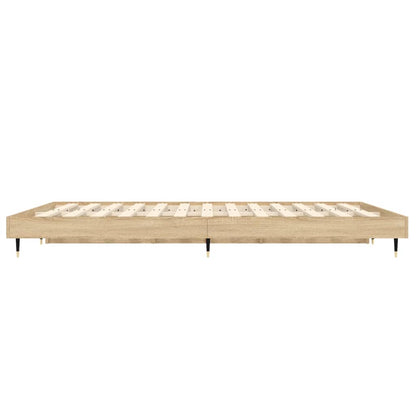 Bedframe Bewerkt Hout Kleurig Sonoma Eiken 120 x 190 cm