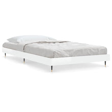 Bedframe Bewerkt Hout Hoogglans Wit 90 x 190 cm