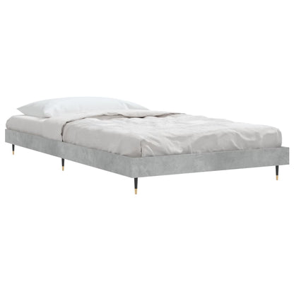 Bedframe Bewerkt Hout Betongrijs 90 x 190 cm
