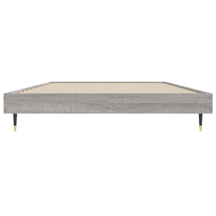 Bedframe Bewerkt Hout Eikenkleurig Grijs Sonoma 90 x 190 cm