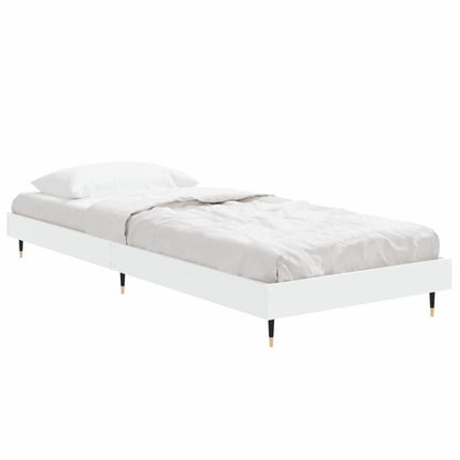 Bedframe Bewerkt Hout Wit 75 x 190 cm