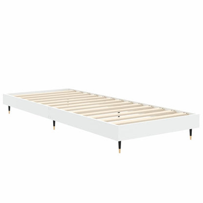 Bedframe Bewerkt Hout Wit 75 x 190 cm