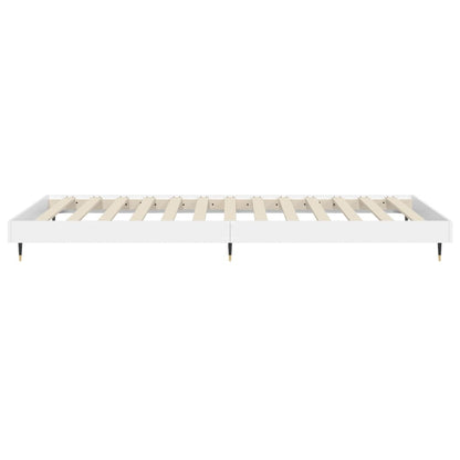 Bedframe Bewerkt Hout Wit 75 x 190 cm