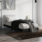 Bedframe 75x190 cm bewerkt hout zwart