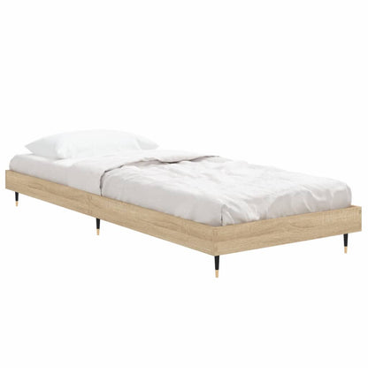 Bedframe Bewerkt Hout Kleurig Sonoma Eiken 75 x 190 cm