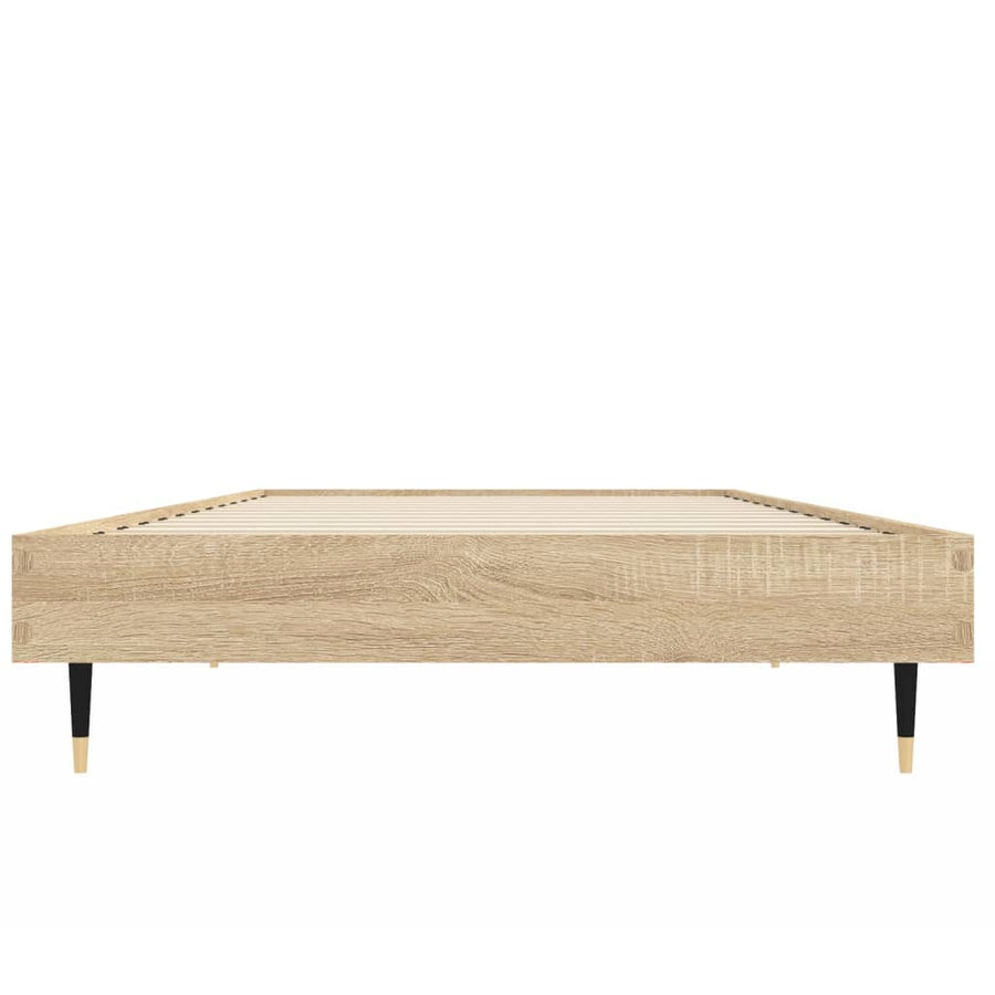 Bedframe Bewerkt Hout Kleurig Sonoma Eiken 75 x 190 cm