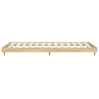 Bedframe Bewerkt Hout Kleurig Sonoma Eiken 75 x 190 cm