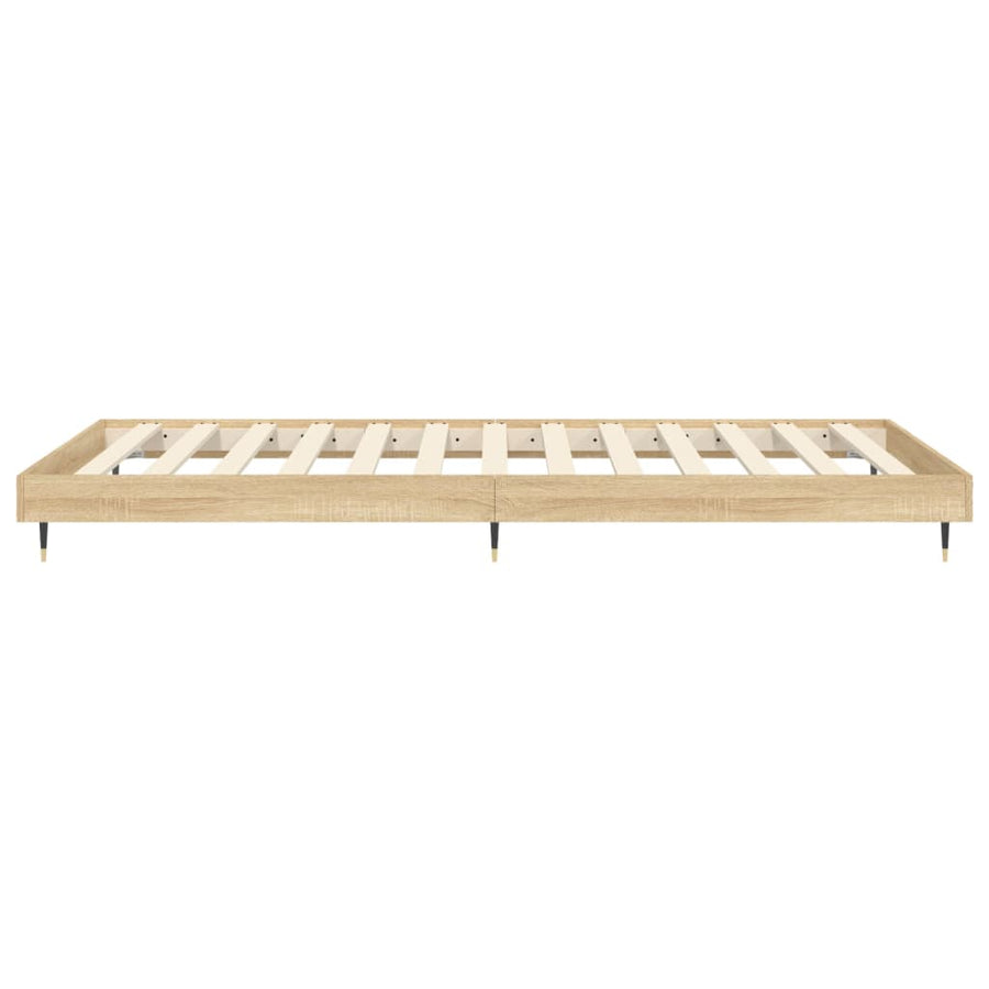 Bedframe Bewerkt Hout Kleurig Sonoma Eiken 75 x 190 cm