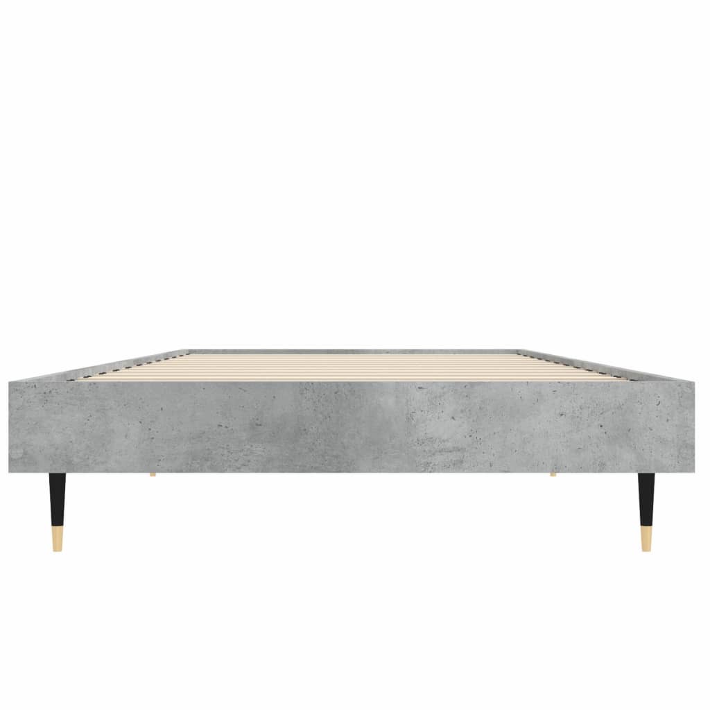 Bedframe Bewerkt Hout Betongrijs 75 x 190 cm