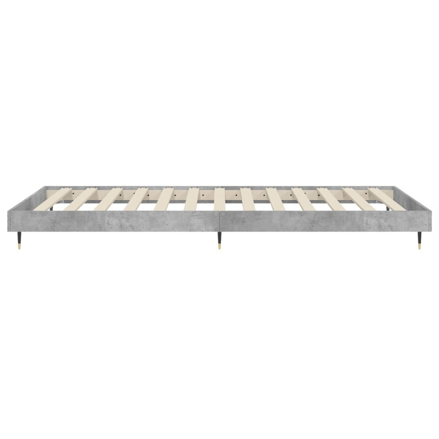 Bedframe Bewerkt Hout Betongrijs 75 x 190 cm