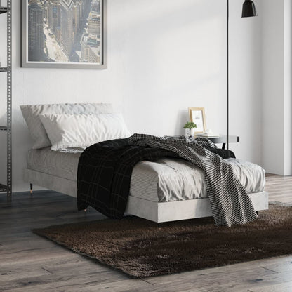 Bedframe Bewerkt Hout Betongrijs 75 x 190 cm