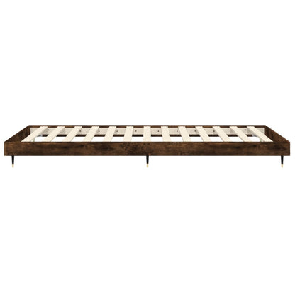 Bedframe Bewerkt Hout Kleurig Gerookt Eiken 75 x 190 cm