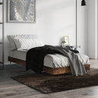 Bedframe 75x190 cm gerookt eiken bewerkt hout