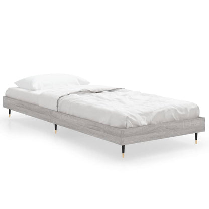 Bedframe Bewerkt Hout Eikenkleurig Grijs Sonoma 75 x 190 cm