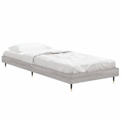 Bedframe Bewerkt Hout Eikenkleurig Grijs Sonoma 75 x 190 cm