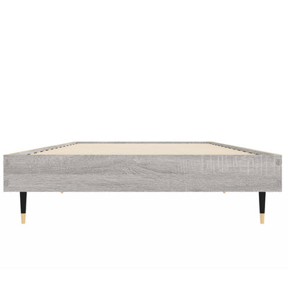 Bedframe Bewerkt Hout Eikenkleurig Grijs Sonoma 75 x 190 cm