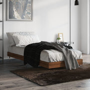 Bedframe 75x190 cm bewerkt hout bruin