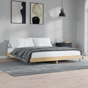 Bedframe 200x200 cm spaanplaat sonoma eiken