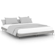 Bedframe Bewerkt Hout Eikenkleurig Grijs Sonoma 200 x 200 cm