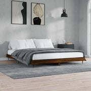 Bedframe 200x200 cm spaanplaat bruin eikenkleur