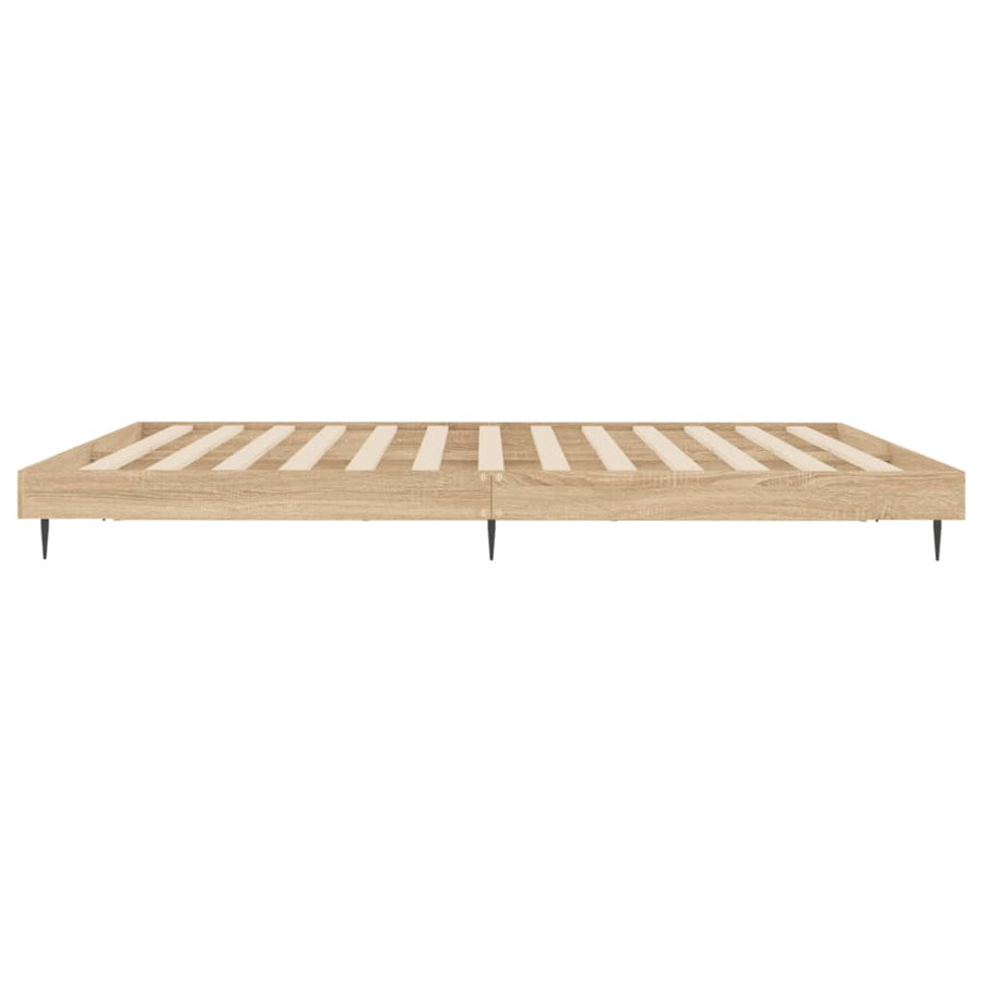 Bedframe Bewerkt Hout Kleurig Sonoma Eiken 180 x 200 cm
