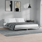 Bed frame without mattress 180x200 cm chipboard grey Sonoma