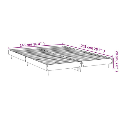 Bedframe Bewerkt Hout Wit 140 x 200 cm