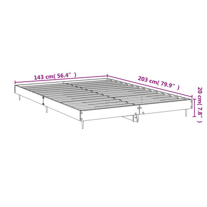 Bedframe Bewerkt Hout Wit 140 x 200 cm