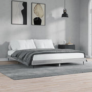 Bedframe bewerkt hout grijs 140x200 cm