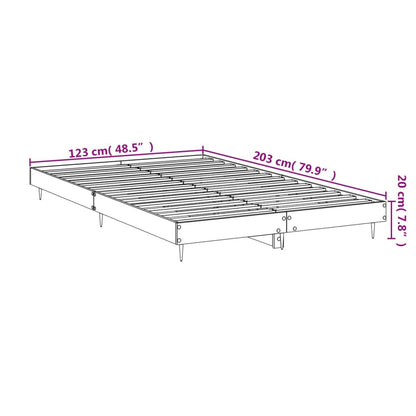 Bedframe Bewerkt Hout Kleurig Sonoma Eiken 120 x 200 cm