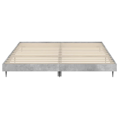 Bedframe Bewerkt Hout Betongrijs 120 x 200 cm