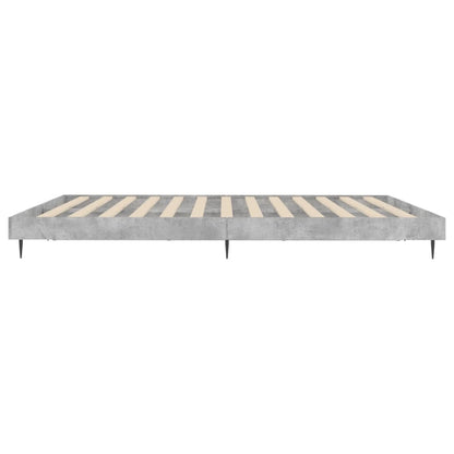 Bedframe Bewerkt Hout Betongrijs 120 x 200 cm