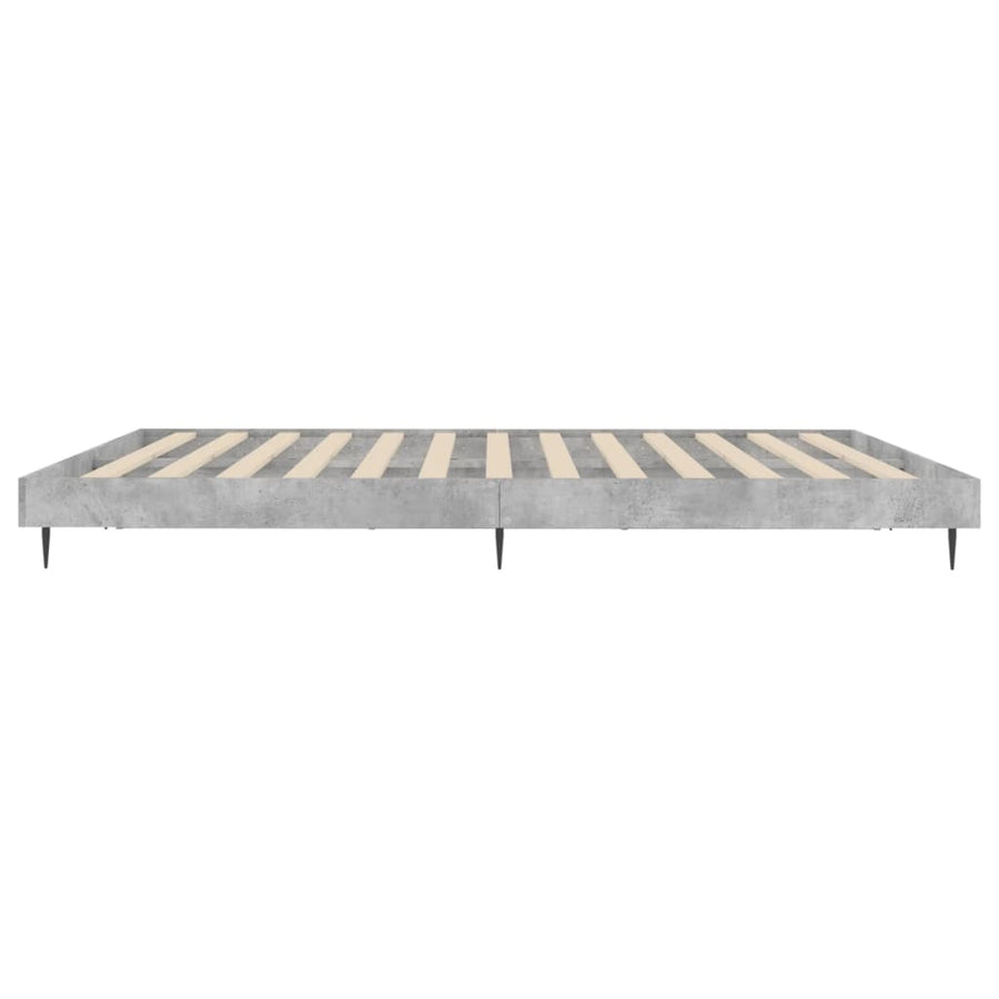 Bedframe Bewerkt Hout Betongrijs 120 x 200 cm
