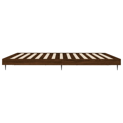 Bedframe Bewerkt Hout Bruin Eikenkleur 120 x 200 cm